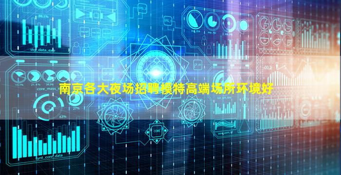 南京各大夜场招聘模特高端场所环境好